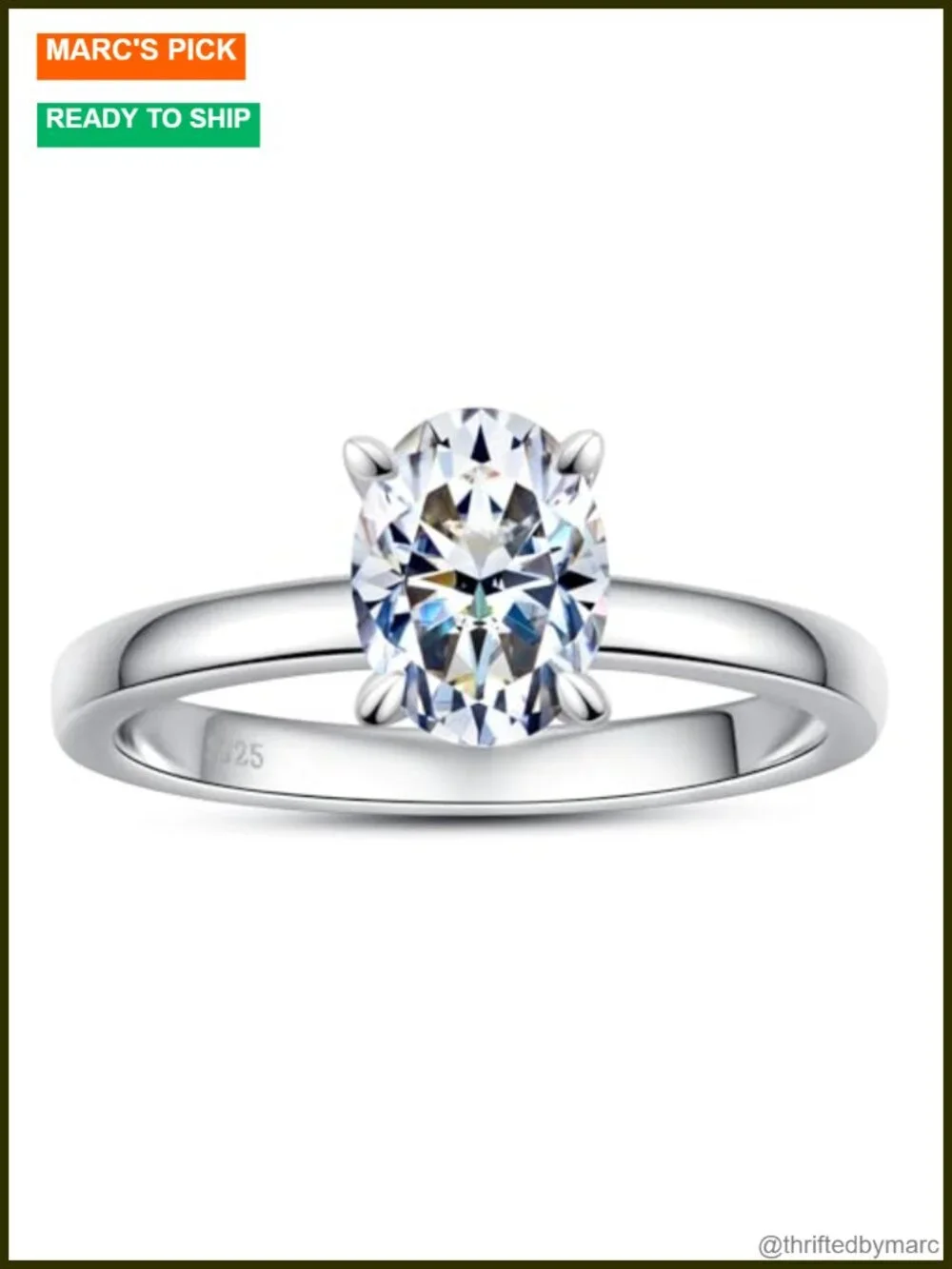 Moissanite Engagement Ring 1CT 925 Sterling Silver Infinity Twisted Promise
